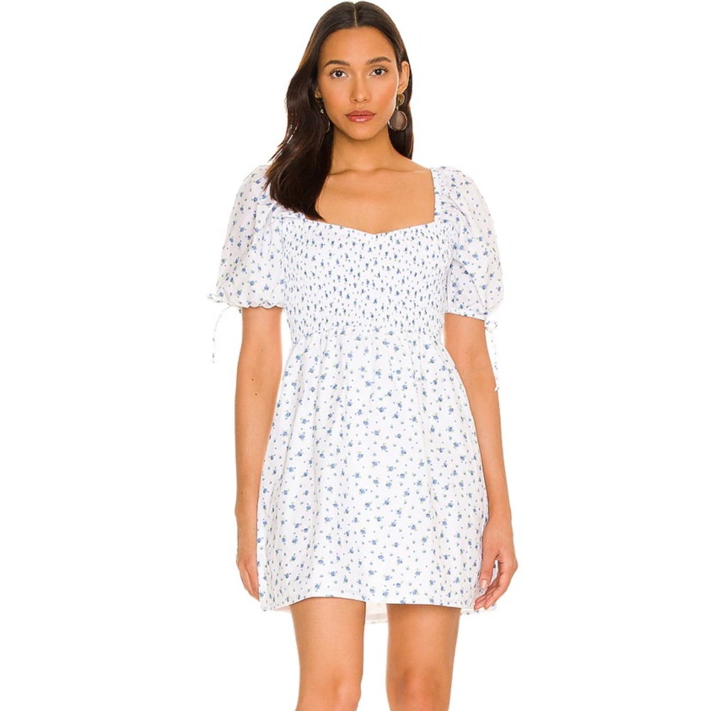 Faithful the Brand Blue & White Floral Dress